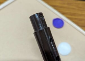 リコーダーの中部管にグリスを塗ったところ