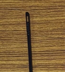 リコーダーの掃除棒の先端