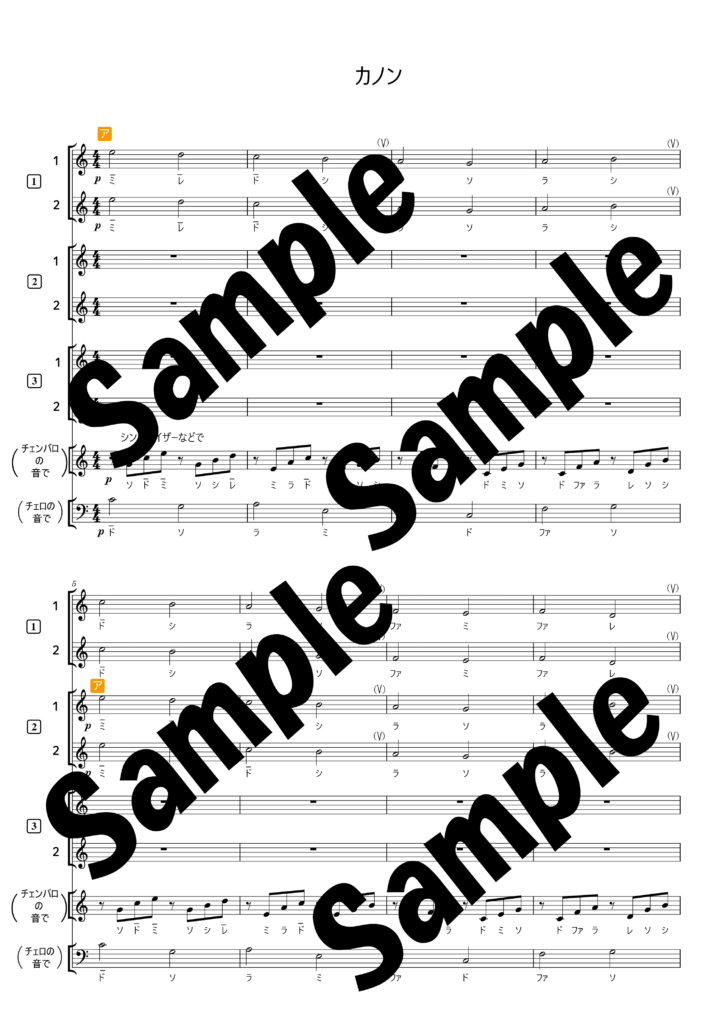 カノンのスコア1