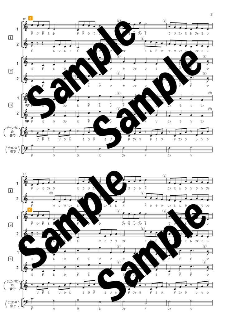 カノンのスコア3